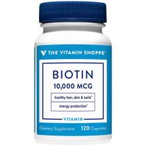 Suplemento The Vitamin Shoppe Biotin 1000mcg para cabelo 120 cápsulas Suplemento The Vitamin Shoppe Biotin 1000mcg para cabelo 120 cápsulas