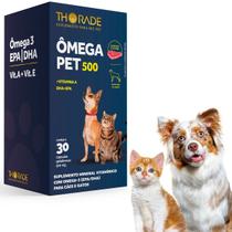 Suplemento Thorade Ômega 500 Cachorro Gato 30 Cápsulas 900mg