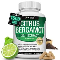 Suplemento Toplux Citrus Bergamota 1500mg com pimenta preta 90 cápsulas