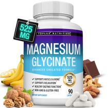 Suplemento Toplux Glicinato de Magnésio 525mg 90 cápsulas
