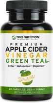 Suplemento TRIO NUTRITION em cápsulas de vinagre de maçã com chá verde
