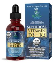 Suplemento Tropical Oasis - Superdose de Vitaminas D3 e K2 (240ml)