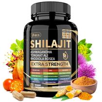 Suplemento Uheco Shilajit com musgo marinho, Ashwagandha, Tongkat Ali