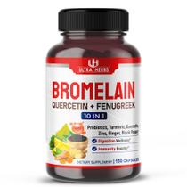 Suplemento ULTRA HERBS Bromelaína com quercetina, zinco 150 cápsulas Suplemento ULTRA HERBS Bromelaína com quercetina, zinco 150 cápsulas