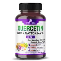 Suplemento ULTRA HERBS Quercetina com bromelaína, vitamina C e zinco