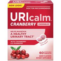 Suplemento Uricalm Cranberry Mastigável com D-Mannose - 60 Comprimidos