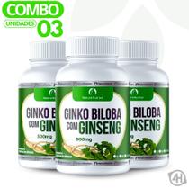 Suplemento Vegano Ginkgo Biloba com Ginseng 300cps de 500mg Cada