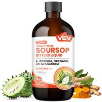 Suplemento VEV Soursop Bitters Liquid 473 ml com Moringa 20 em 1
