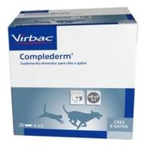 Suplemento Virbac Complederm para Cães e Gatos 4 ml Suplemento Virbac Complederm para Cães e Gatos 4 ml