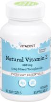 Suplemento Vitacost Natural Vitamin E 268mg 90 Cápsulas Gelatinosas