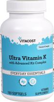 Suplemento Vitacost Ultra Vitamin K com Advanced K2 180 Softgels Suplemento Vitacost Ultra Vitamin K com Advanced K2 180 Softgels