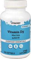 Suplemento Vitacost Vitamin D3-5000 UI 365 Cápsulas Gelatinosas