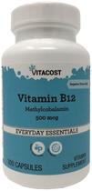 Suplemento Vitacost Vitamina B12 Metilcobalamina 500mcg - 300 Cápsulas
