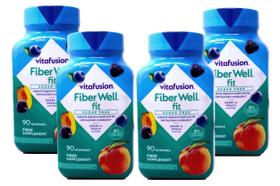 Suplemento Vitafusion Fiber Well Fit Gummies 90 unidades x 4