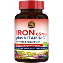 Suplemento Vitalitown Iron 65 mg com 250 mg de vitamina C 60 comprimidos