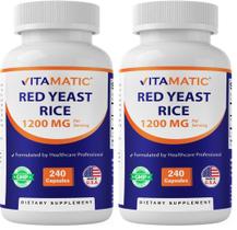 Suplemento Vitamatic Arroz de Levedura Vermelha 1200 mg 240 Cápsulas Suplemento Vitamatic Arroz de Levedura Vermelha 1200 mg 240 Cápsulas