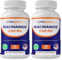 Suplemento Vitamatic Niacinamida 1000 mg 90 comprimidos, pacote com 2