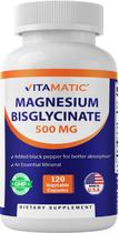 Suplemento Vitamático Bisglicinato de Magnésio 500mg 120 Cápsulas