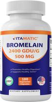 Suplemento Vitamático de Bromelaína 500mg 2400 GDU/g 180 cápsulas Suplemento Vitamático de Bromelaína 500mg 2400 GDU/g 180 cápsulas