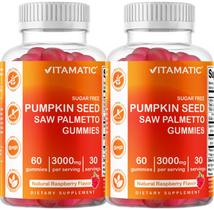 Suplemento vitamático de gomas de semente de abóbora sem açúcar 60 quilates