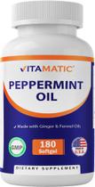 Suplemento Vitamático de Óleo de Hortelã Gel 550 mg 180 Cápsulas Gelatinosas Suplemento Vitamático de Óleo de Hortelã Gel 550 mg 180 Cápsulas Gelatinosas