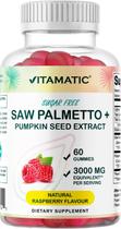 Suplemento vitamático de Saw Palmetto sem açúcar 3000 mg 60 gomas