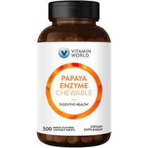 Suplemento Vitamin World Papaya Enzymes Mastigável 500 Comprimidos