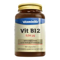 Suplemento Vitamina B12 Metilcobalamina 9,94mcg com 60 Cápsulas - Vitaminlife