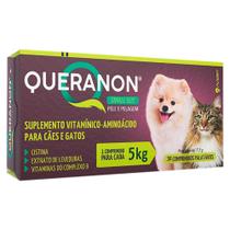 Suplemento Vitamínico-Aminoácido Avert Queranon para Cães e Gatos de 5 Kg - 30 Comprimidos