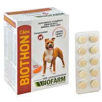 Suplemento Vitamínico, Aminoácido e Mineral Biothon Para Cachorros - 100 Comprimidos - Biofarm