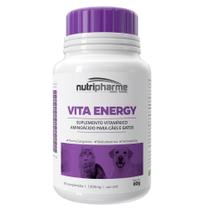 Suplemento Vitamínico Aminoácido Vita Energy 1000 mg para Cães e Gatos - 60 Comprimidos - Nutripharme