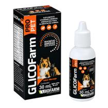Suplemento Vitamínico Cães-Gatos-Aves GlicoFarm Pro Pet 30ml