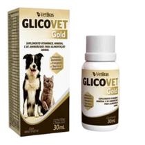 Suplemento Vitaminico Cães-Gatos Glicovet Gold 30ml Vetbras Suplemento Vitaminico Cães-Gatos Glicovet Gold 30ml Vetbras