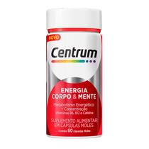 Suplemento Vitamínico Centrum Energia Corpo & Mente 60 Cápsulas