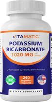 Suplemento vitamínico de potássio 1020mg 240 cápsulas vegetais
