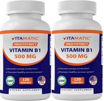 Suplemento vitamínico de vitamina B1 (tiamina) 500mg 120 cápsulas