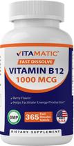 Suplemento vitamínico de vitamina B12 1000mcg 365 comprimidos