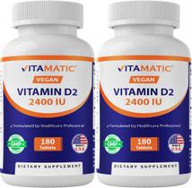 Suplemento vitamínico de vitamina D2 60mcg (2400 UI) 180 comprimidos