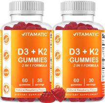 Suplemento vitamínico de vitamina D3 K2, gomas de 60 unidades
