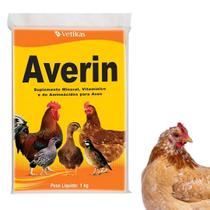 Suplemento Vitaminico E Mineral Averin 1Kg Coccidiose P/ Pássaros Aves Galinhas Frangos Patos Sábias Suplemento Vitaminico E Mineral Averin 1Kg Coccidiose P/ Pássaros Aves Galinhas Frangos Patos Sábias