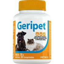 Suplemento Vitamínico Geripet Cachorro Cães Gatos Idosos 30Cp Palatáv. Repõe Vitaminas Vetnil Suplemento Vitamínico Geripet Cachorro Cães Gatos Idosos 30Cp Palatáv. Repõe Vitaminas Vetnil