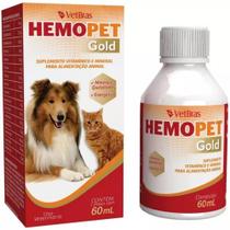 Suplemento Vitaminico Hemopet Gold 60ml Cães e Gatos