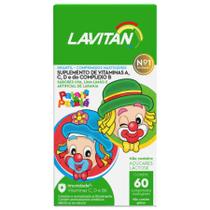 Suplemento vitaminico lavitan infantil patati patata 60 comprimidos mastigaveis