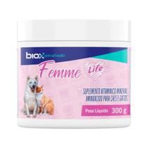 Suplemento Vitamínico Mineral Aminoácido Biox Femme Life para Cães e Gatos - 300 g - Biox Animal Health