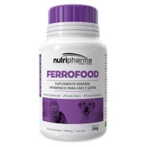 Suplemento Vitamínico Mineral FerroFood 800 mg para Cães e Gatos - 30 Comprimidos - Nutripharme