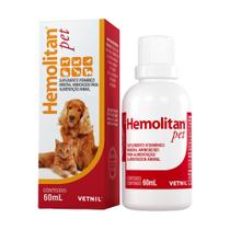 Suplemento Vitamínico para Animais Hemolitan Pet 60ml Vetnil