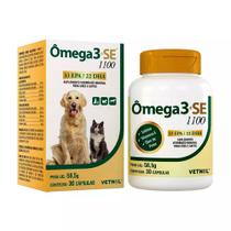 Suplemento Vitamínico Para Cães E Gatos Ômega 3+Se 1100 Vetnil - 59g - 30 Capsulas