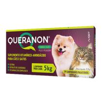 Suplemento Vitamínico Queranon Small Size para Cães e Gatos 5kg - 30 Comprimidos - Avert