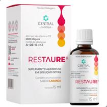 Suplemento Vitamínico Restaure VIT D3, K2 e A 15ml Central Suplemento Vitamínico Restaure VIT D3, K2 e A 15ml Central