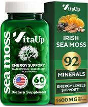 Suplemento VitaUp Wildcrafted Irish Sea Moss 60 cápsulas